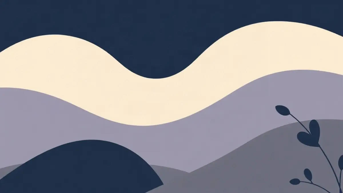 Abstract illustration representing natural ways to fall asleep without pills