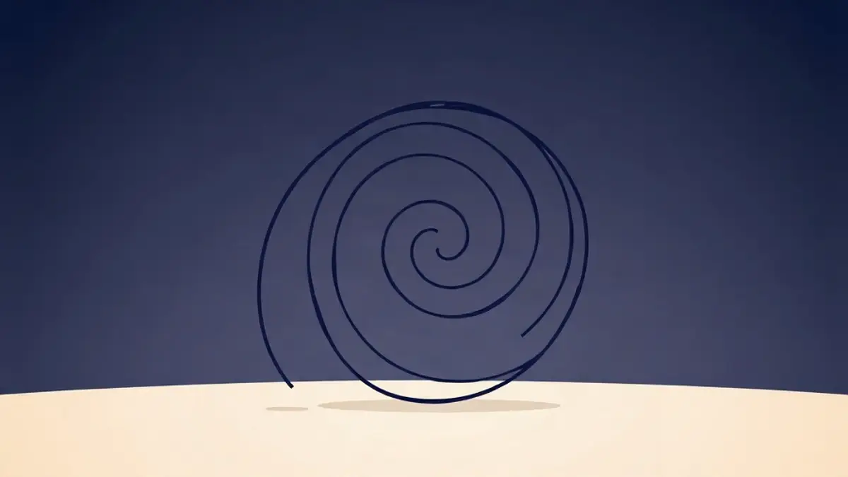 Abstract illustration representing overthinking at night how to break the loop